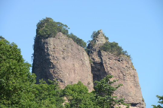 雁荡山灵峰景区双笋峰蜡烛峰