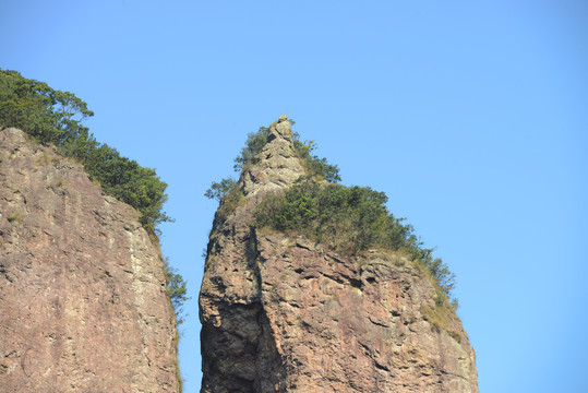 雁荡山灵峰景区蜡烛峰双笋峰