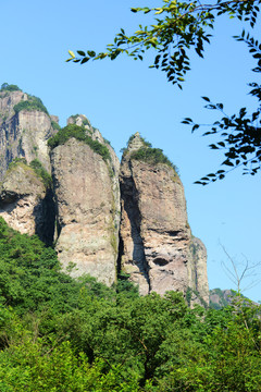 雁荡山灵峰景区蜡烛峰双笋峰