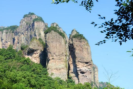 雁荡山灵峰景区蜡烛峰双笋峰