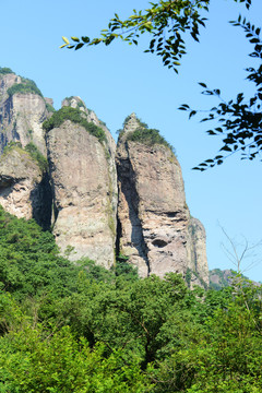 雁荡山灵峰景区蜡烛峰双笋峰