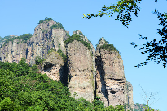 雁荡山灵峰景区蜡烛峰双笋峰