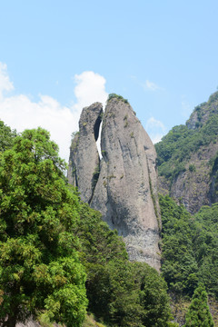 雁荡山风景大龙湫景区啄木鸟峰