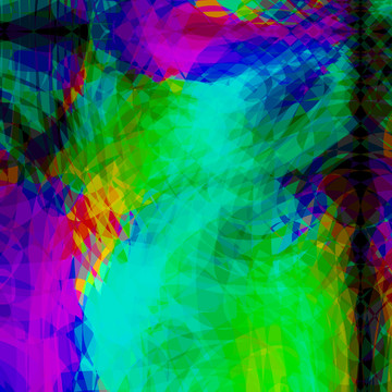 藍色幾何地毯