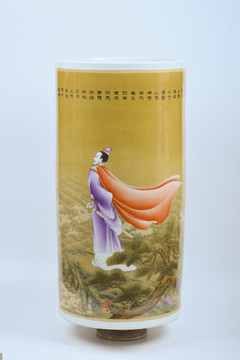 景德镇古代人物陶瓷花瓶