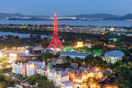 深圳市南山区世界之窗夜景