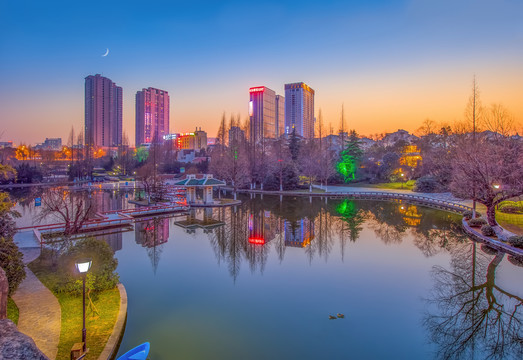 合肥琥珀潭夜景