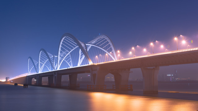 杭州九堡大桥夜景