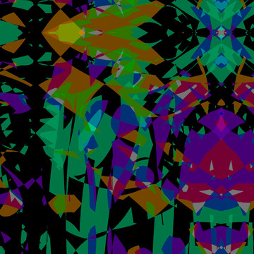藍色幾何地毯