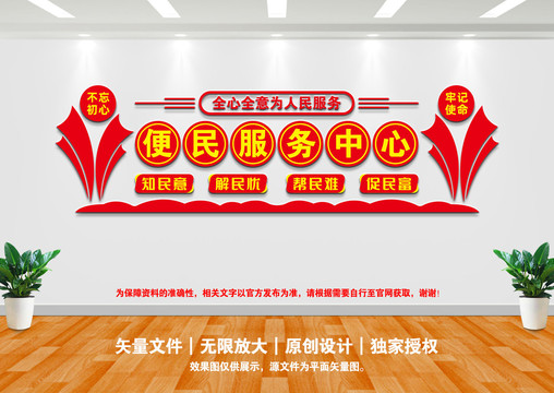 便民服務(wù)中心文化墻