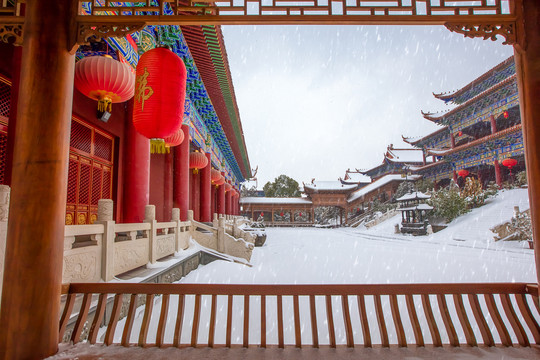 合肥开福寺雪景