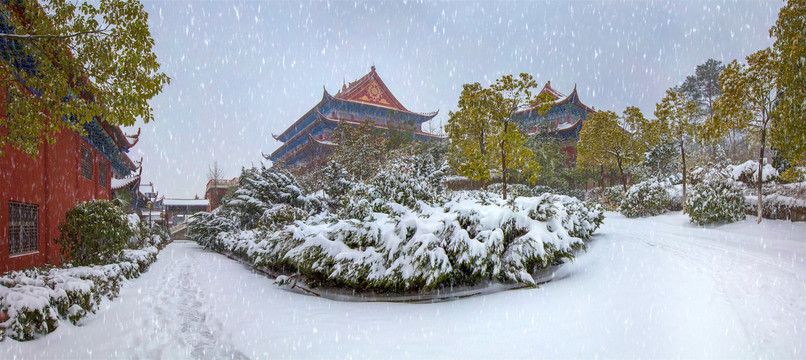 合肥开福寺雪景