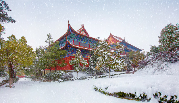 合肥开福寺雪景