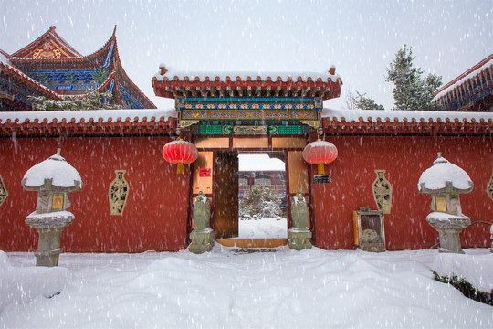 合肥开福寺雪景