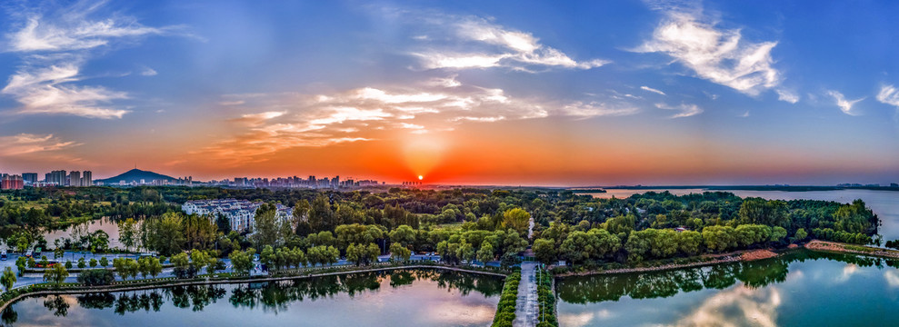 夕照合肥植物园