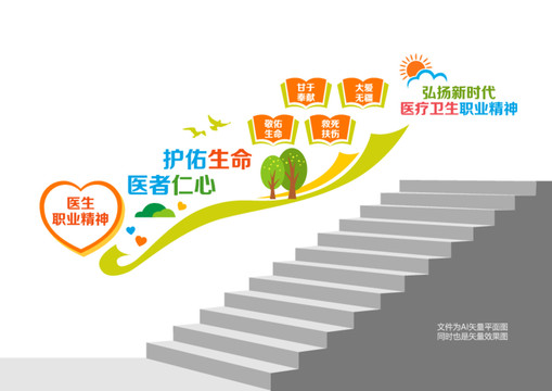 醫(yī)生職業(yè)精神樓道墻