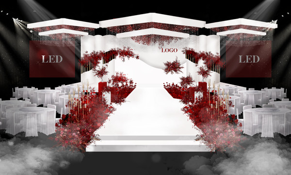紅白宴會(huì)廳中間吊頂