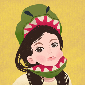 搞怪可愛少女頭像
