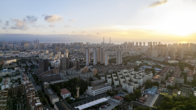 航拍广州现代建筑街景