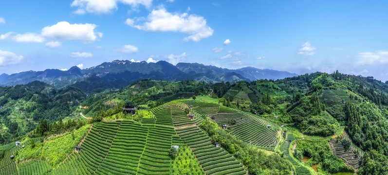 航拍柳州三江布央仙人山全景图