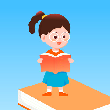 開學(xué)季學(xué)生上學(xué)兒童去學(xué)校插畫