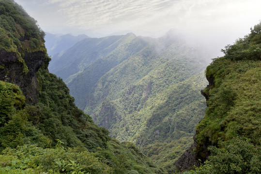 梵净山的峡谷风光