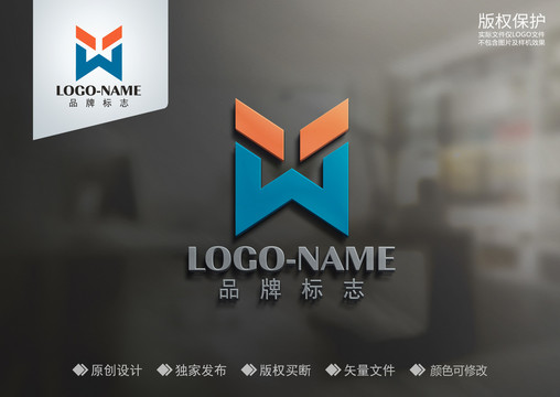 WY字母標志