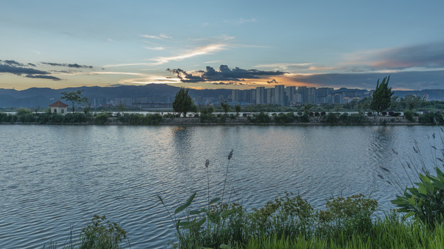 云南昆明草海湿地风光