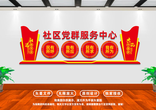 社區(qū)黨群服務中心文化墻