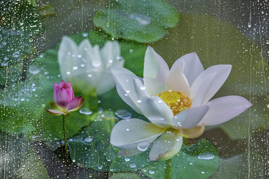 雨后荷花别样红