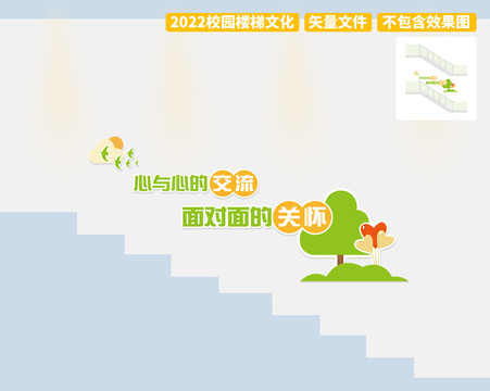 心理咨詢樓梯文化墻