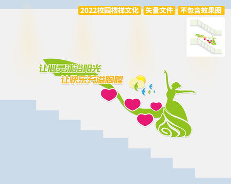心理咨詢樓梯文化墻