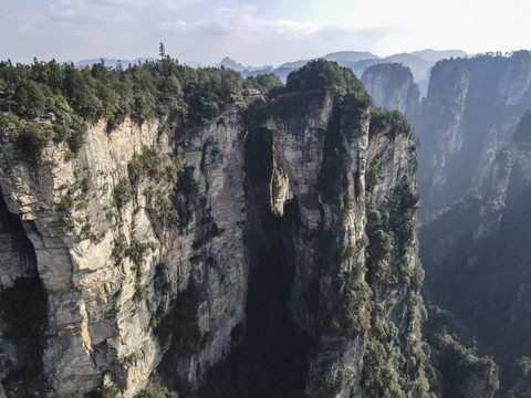 湖南张家界武陵源5A景区航拍