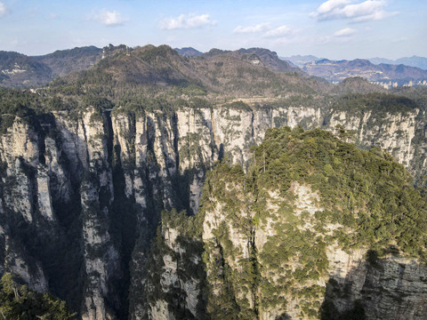 湖南张家界武陵源5A景区航拍