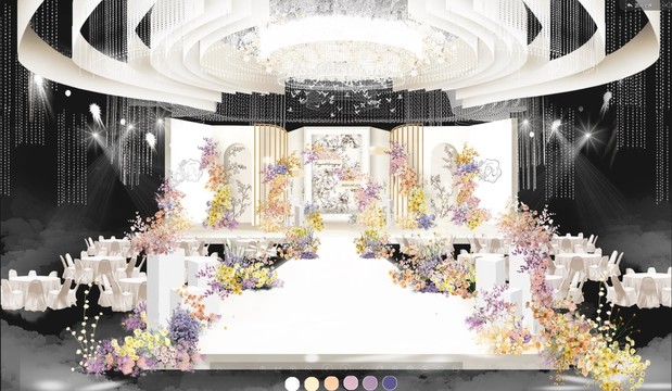 白色浪漫婚禮效果圖