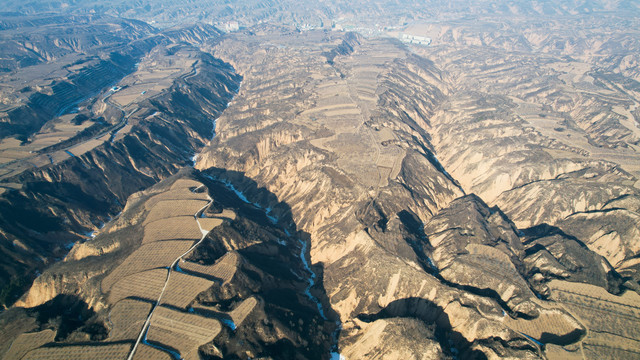 冬季黄土高原