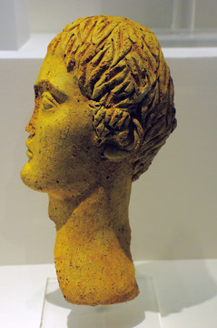古罗马赤土陶男子头像献祭品