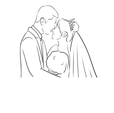 婚紗黑白線稿轉(zhuǎn)人像雕刻男女