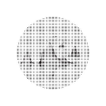 圓點(diǎn)激光鏤空雕刻意境山水畫
