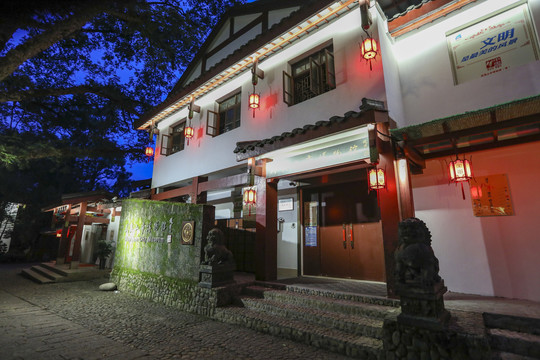 福建武夷山宋街夜景