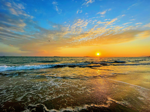 三亚海边日落夕阳