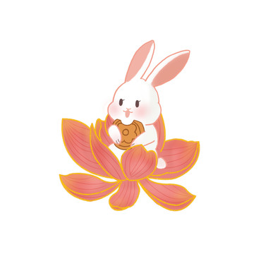 吃月餅的小白兔