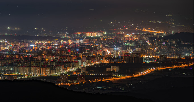 西昌夜景凉山旅游西昌全景