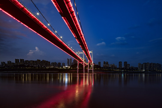 鹅公岩大桥夜景