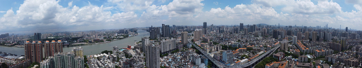 广州海珠区城市建筑航拍