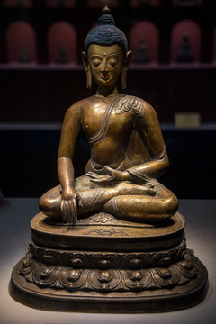 四川博物馆明代释迦牟尼佛铜像