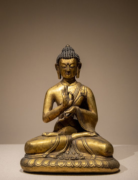 四川博物馆清代释迦牟尼佛铜像