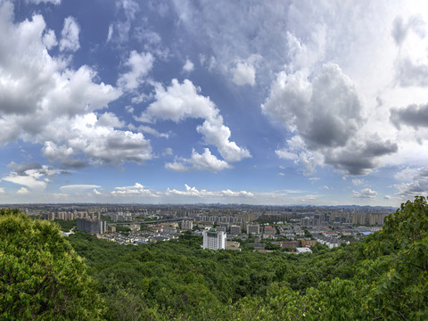 杭州半山俯瞰城北大幅全景