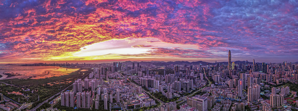 广东深圳福田都市风光