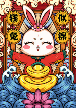 國(guó)潮兔子